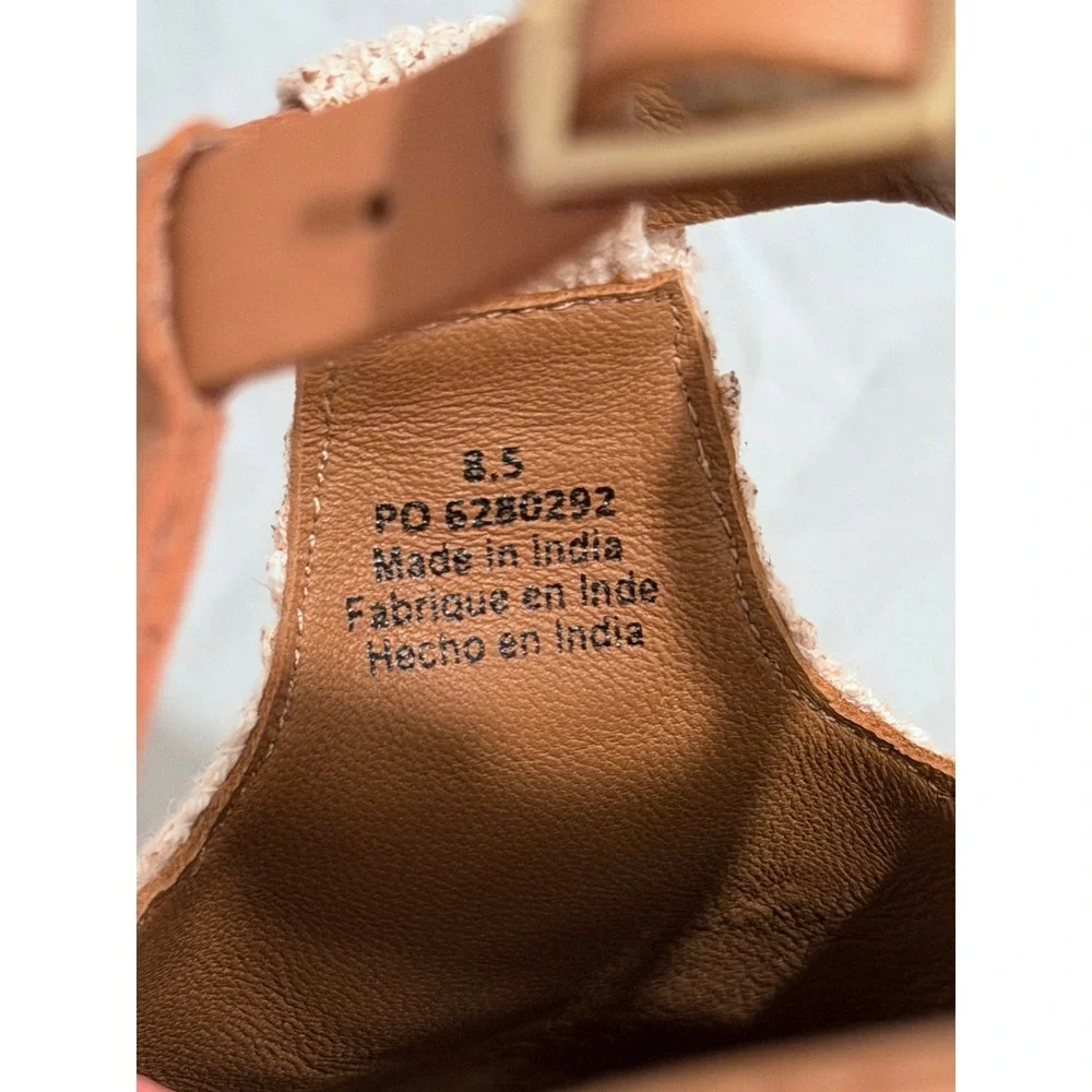 Free People Morning In Mykonos Espadrilles Vachetta Multi Platform Sandals 8.5